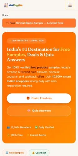 Anteprima del sito MaalFreeKaa, media di India per articoli sponsorizzati