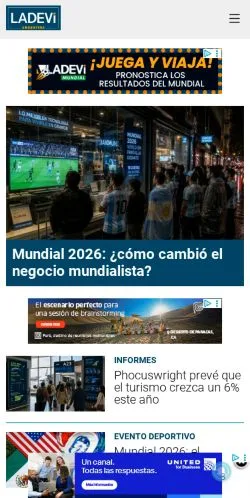 Vista previa del sitio Ladevi, medio de España para artículos patrocinados