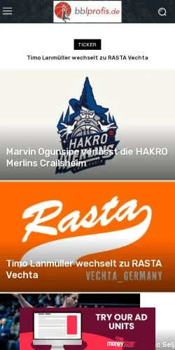 Sponsorlu makaleler için Almanya medyası Bblprofis sitesinin önizlemesi