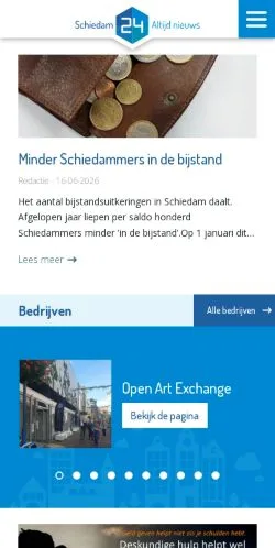 Anteprima del sito Schiedam24, media di Paesi Bassi per articoli sponsorizzati