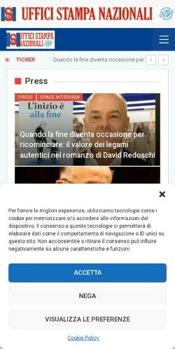Anteprima del sito Uffici Stampa Nazionali, media di Italia per articoli sponsorizzati