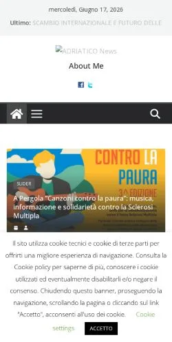 Anteprima del sito Adriatico News, media di Italia per articoli sponsorizzati