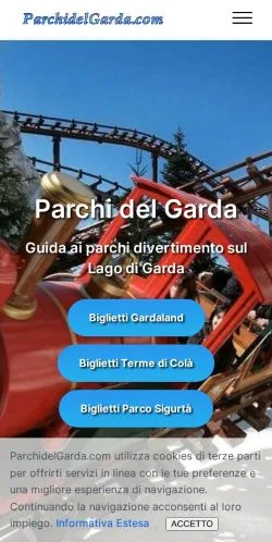 スポンサード記事向けのイタリアメディア、Parchi del Gardaのサイトプレビュー