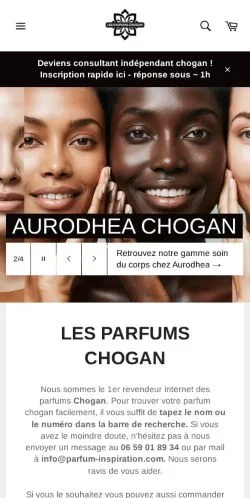 Anteprima del sito Parfum Chogan, media di Francia per articoli sponsorizzati