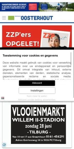Anteprima del sito Weekblad Oosterhout, media di Paesi Bassi per articoli sponsorizzati