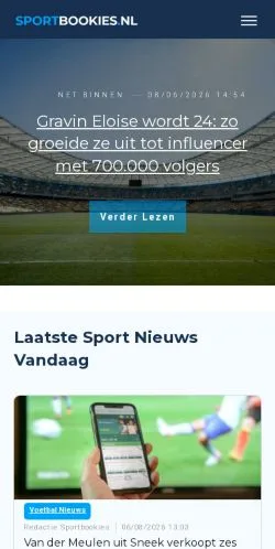 스폰서 기사용 네덜란드 매체 Sportbookies 사이트 미리보기