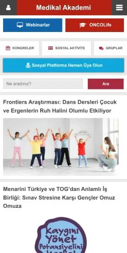 Podgląd witryny Medikal Akademi, medium z kraju Turcja do artykułów sponsorowanych