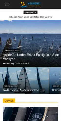 Anteprima del sito Yelkenci, media di Turchia per articoli sponsorizzati