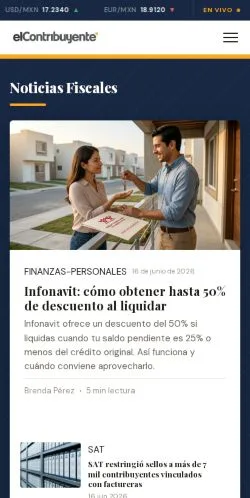 Anteprima del sito El Contribuyente, media di Messico per articoli sponsorizzati