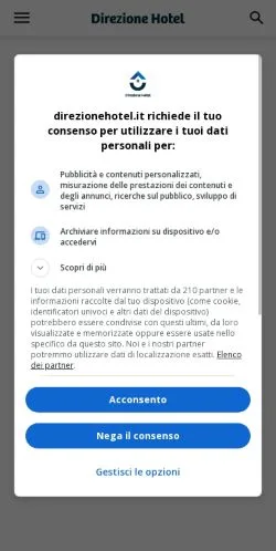 Podgląd witryny Direzione Hotel, medium z kraju Włochy do artykułów sponsorowanych