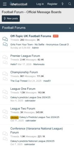 Anteprima del sito Football Forum, media di Stati Uniti per articoli sponsorizzati