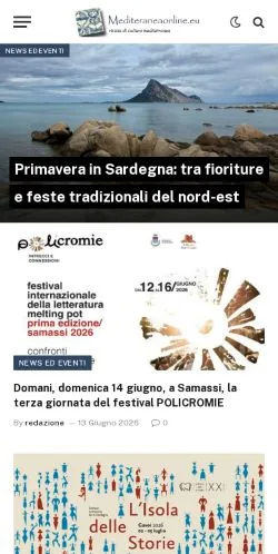 Anteprima del sito Mediterranea Online, media di Italia per articoli sponsorizzati