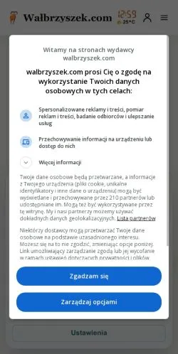 Anteprima del sito Wałbrzyszek, media di Polonia per articoli sponsorizzati