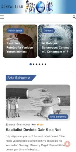 Anteprima del sito Dünyalılar, media di Turchia per articoli sponsorizzati