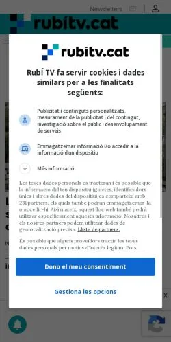 Aperçu du site Rubi.TV, média de Espagne pour articles sponsorisés