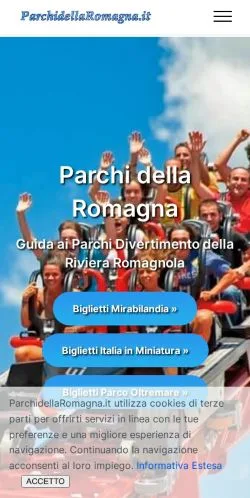 Anteprima del sito Parchi Della Romagna, media di Italia per articoli sponsorizzati