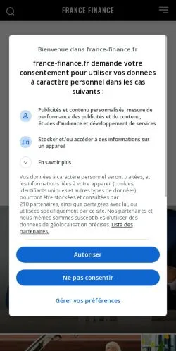 스폰서 기사용 프랑스 매체 France Finance 사이트 미리보기