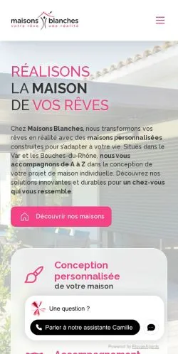 Anteprima del sito Maisons Blanches, media di Francia per articoli sponsorizzati
