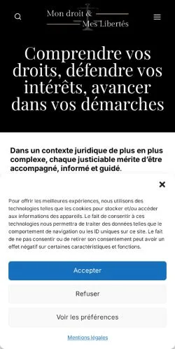 Anteprima del sito Mon Droit & Mes Libertés, media di Francia per articoli sponsorizzati