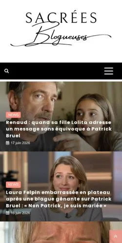 Anteprima del sito Sacrées Blogueuses, media di Francia per articoli sponsorizzati