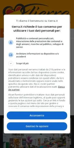 Aperçu du site Tierra Spagna, média de Italie pour articles sponsorisés