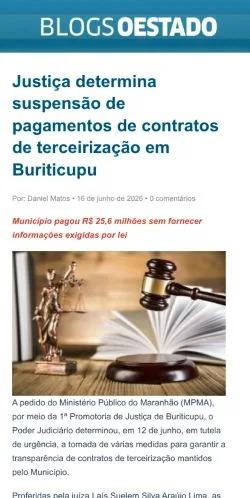 Anteprima del sito Blogs O Estado, media di Brasile per articoli sponsorizzati