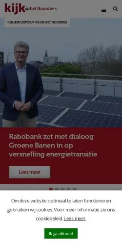 스폰서 기사용 네덜란드 매체 Kijk Op Het Noorden 사이트 미리보기