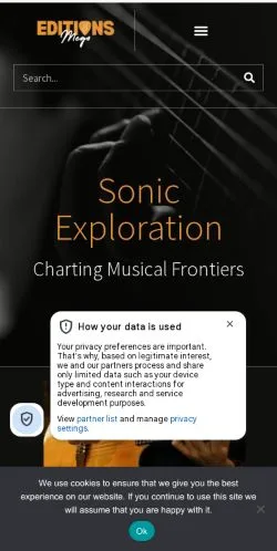 スポンサード記事向けのアメリカ合衆国メディア、Editions Megoのサイトプレビュー