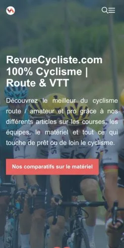 스폰서 기사용 프랑스 매체 Revue Cycliste 사이트 미리보기