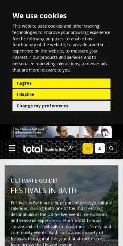 Anteprima del sito Total Guide To Bath, media di Stati Uniti per articoli sponsorizzati