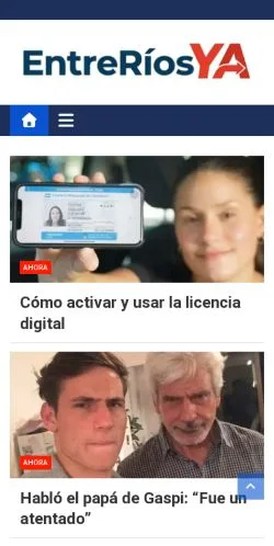 Anteprima del sito Noticias de Entre Ríos, media di Argentina per articoli sponsorizzati
