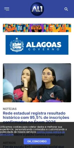 スポンサード記事向けのブラジルメディア、AL1のサイトプレビュー