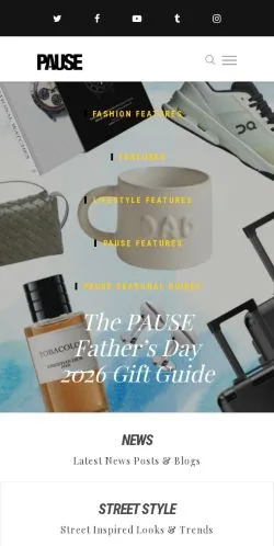 Preview of the PAUSE website, a media outlet in United Kingdom for sponsored articles