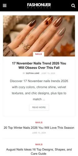 Anteprima del sito Fashionuer, media di Stati Uniti per articoli sponsorizzati