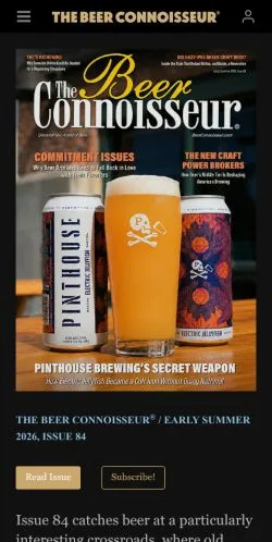 Anteprima del sito The Beer Connoisseur, media di Stati Uniti per articoli sponsorizzati