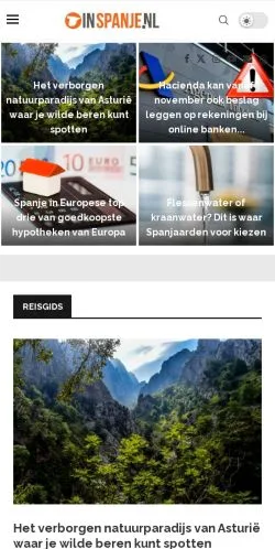 스폰서 기사용 네덜란드 매체 InSpanje 사이트 미리보기