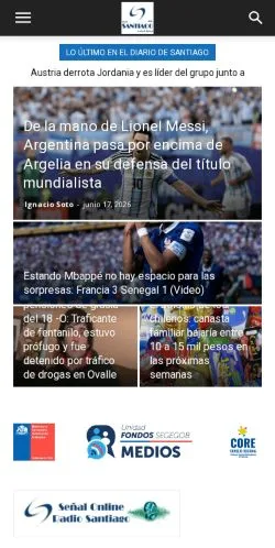 Anteprima del sito El Diario de Santiago, media di Stati Uniti per articoli sponsorizzati