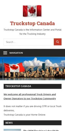 Anteprima del sito Truckstop Canada, media di Canada per articoli sponsorizzati
