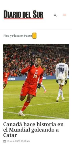 스폰서 기사용 스페인 매체 Diario Del Sur 사이트 미리보기