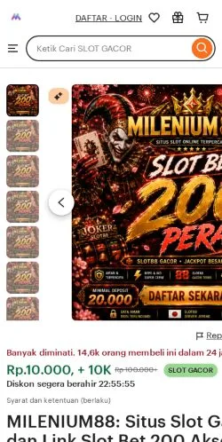 Vista previa del sitio MILENIUM88, medio de Estados Unidos para artículos patrocinados
