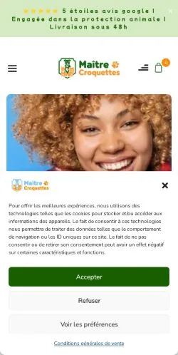Anteprima del sito Maitre Croquettes, media di Francia per articoli sponsorizzati