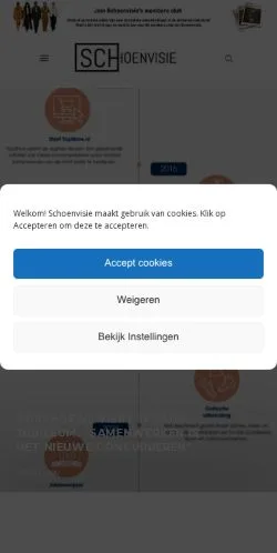 Anteprima del sito Schoenvisie, media di Paesi Bassi per articoli sponsorizzati