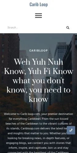 Preview of the Caribloop website, a media outlet in United States for sponsored articles