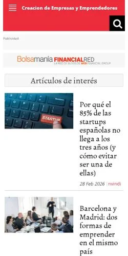 스폰서 기사용 스페인 매체 Blogs Y Emprendedores 사이트 미리보기