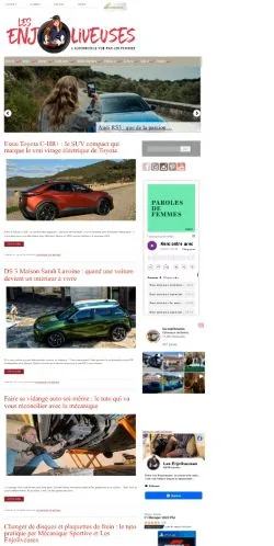 스폰서 기사용 프랑스 매체 Les Enjoliveuses 사이트 미리보기