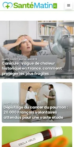 Anteprima del sito Santé Matin, media di Francia per articoli sponsorizzati