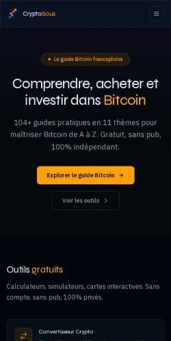 Podgląd witryny CryptoSous, medium z kraju Francja do artykułów sponsorowanych