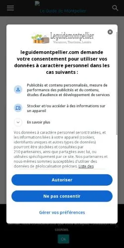Anteprima del sito Guide Montpellier, media di Francia per articoli sponsorizzati