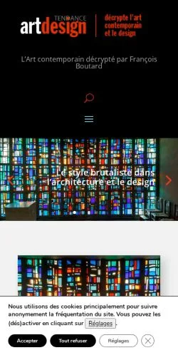 スポンサード記事向けのフランスメディア、Art Design Tendanceのサイトプレビュー