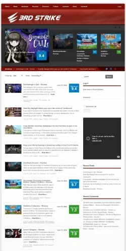 Pré-visualização do site 3rd Strike, meio de Estados Unidos para artigos patrocinados